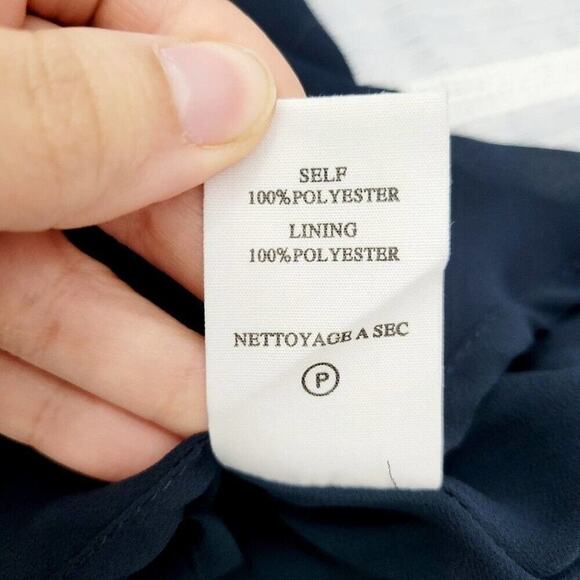 MM Couture by Miss Me Midnight Blue Art Deco Style Beaded Blouse Size Small - Picture 11 of 13